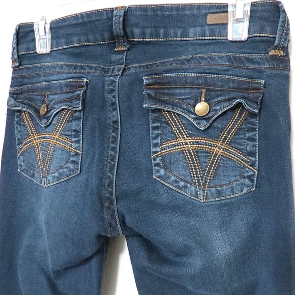 Kut from the Kloth Natalie Bootcut Flap Pocket Dark Wash Stretch Jeans Size 2 - Picture 7 of 16